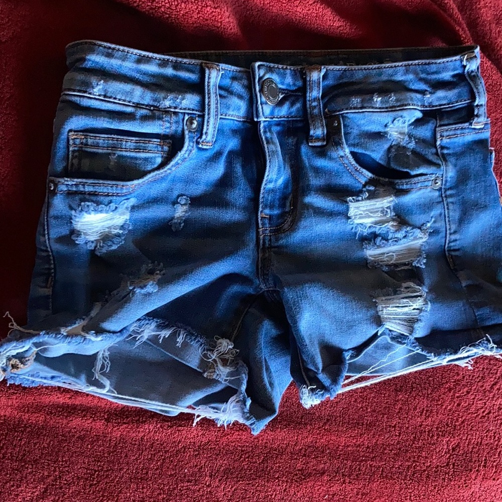 Dark denim shorts